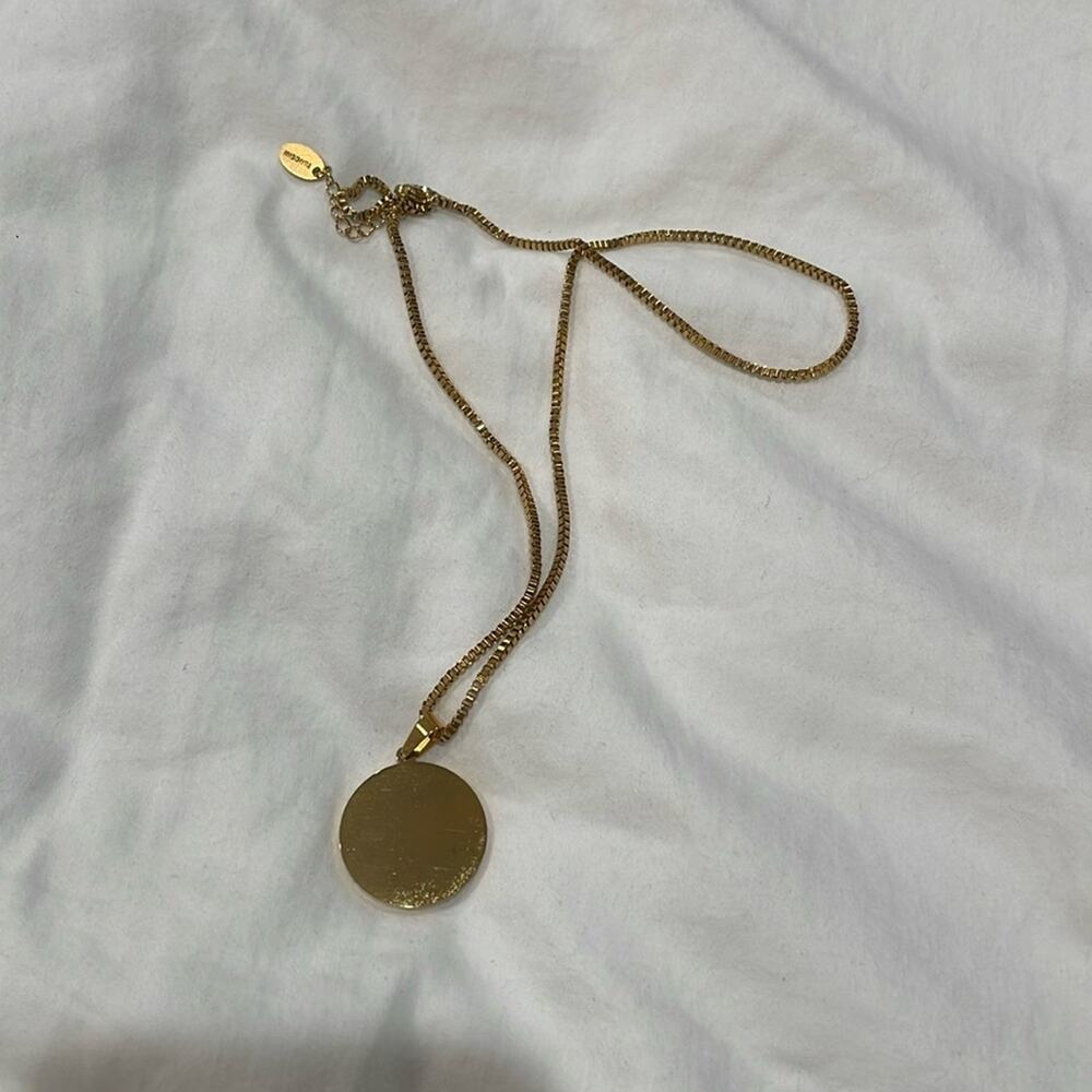 EllandEm Gold Disc Necklace